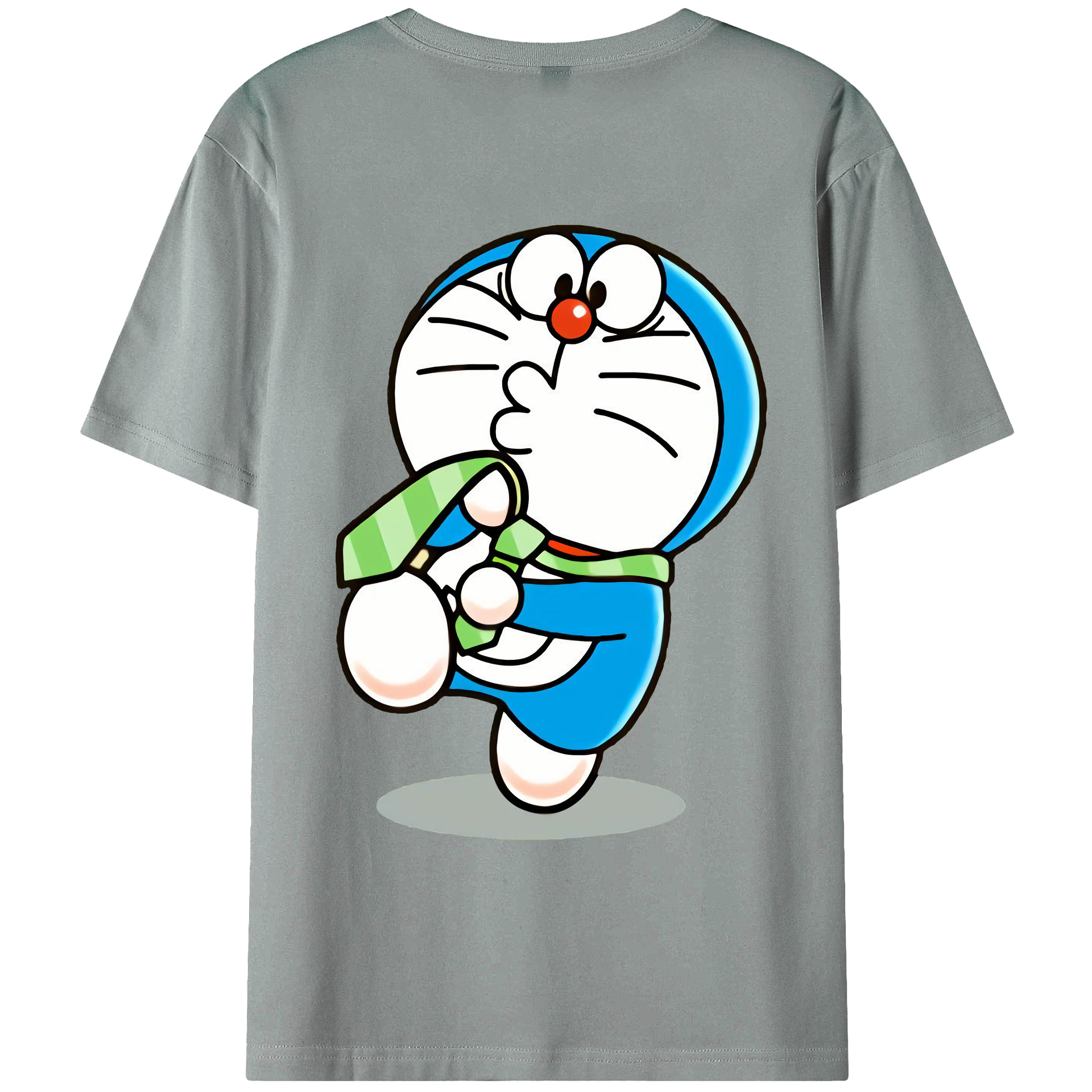 （画像用） ドラえもん Doraemon 綿100％ メンズ半袖Tシャツ（バックプリント） 通気性